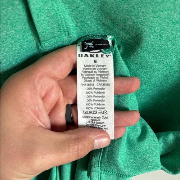 Men’s M Green Oakley Tailored Fit Short Sleeve Lightweight Polo - Picture 5 of 6